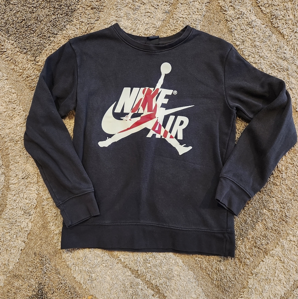 Jordan Kids Black Sweater with White and Red Logo